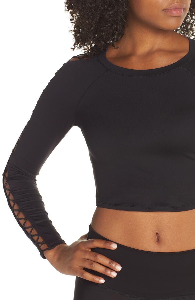 Alo Highline Fitted Crop Top, Alternate, color, 