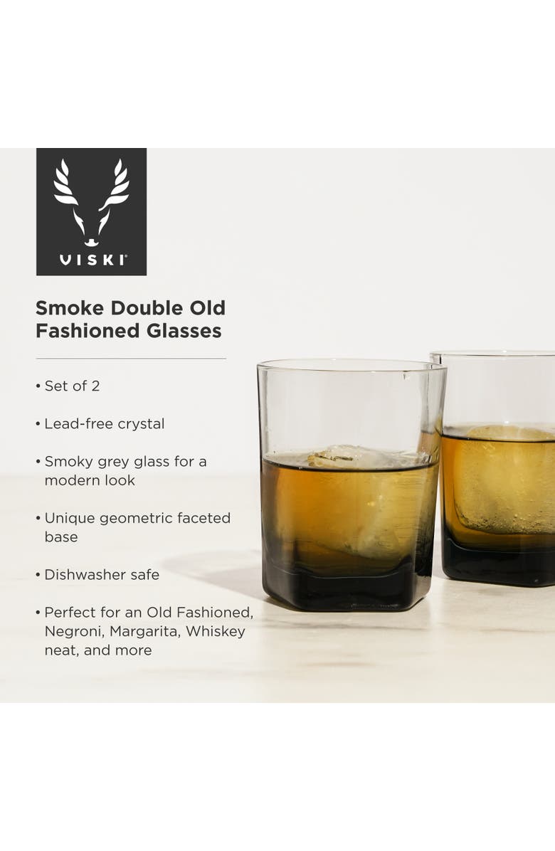 Viski Crystal Double Old Fashioned Glasses, Alternate, color,