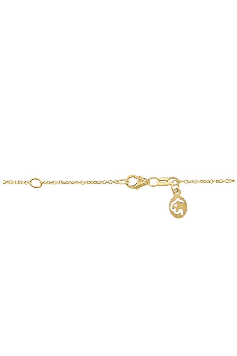 14K Yellow Gold Diamond Halo Star Pendant Necklace - 0.08ct., Alternate, color, GOLD