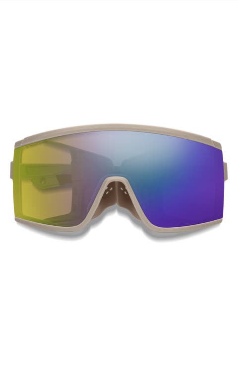 Pursuit 148mm ChromaPop™ Glacier Photochromic Polarized Shield Sunglasses