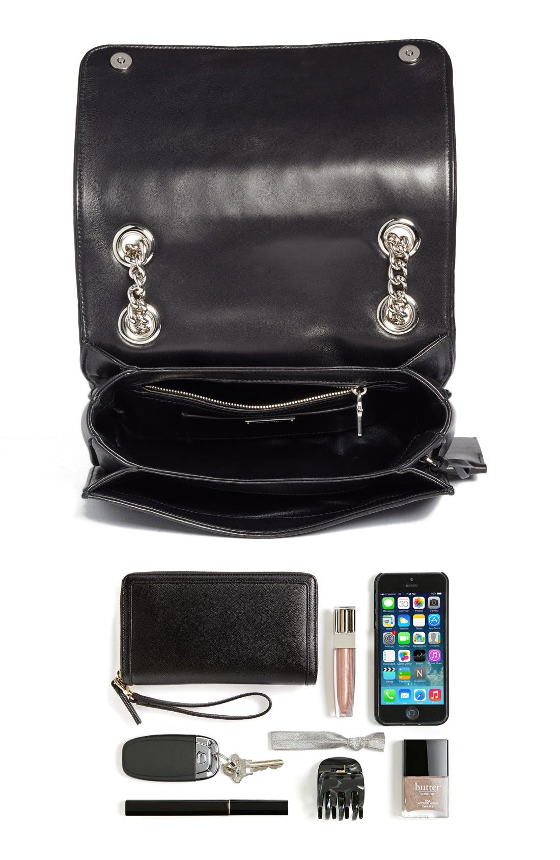 Miu Miu 'Club' Matelassé Leather Shoulder Bag, Alternate, color, 