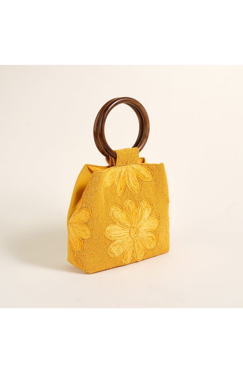 Zsa Zsa Zsu Delhi Raffia Cotton Tote Bag 11X7 In, Alternate, color, Orange