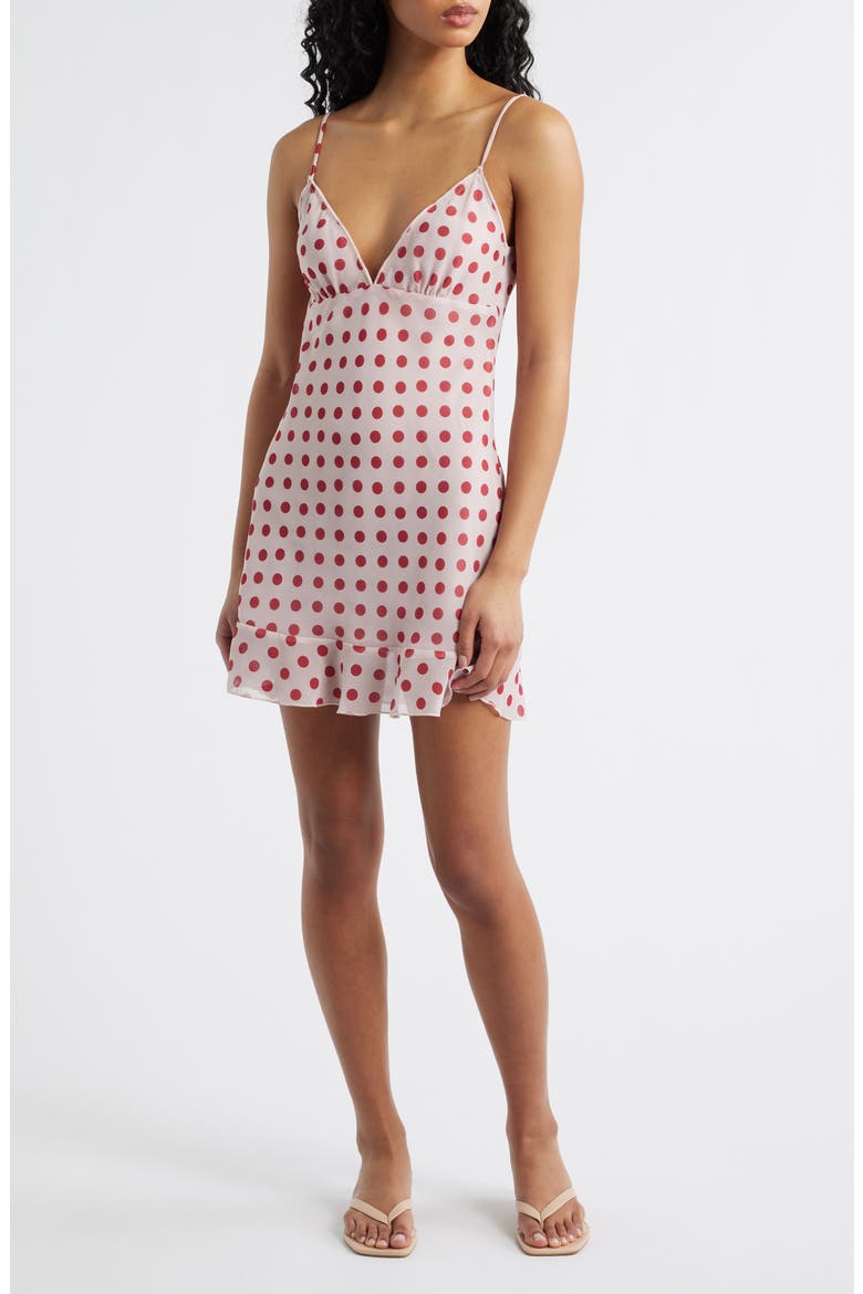 Butterfly Polka Dot Sundress, Main, color, PINK