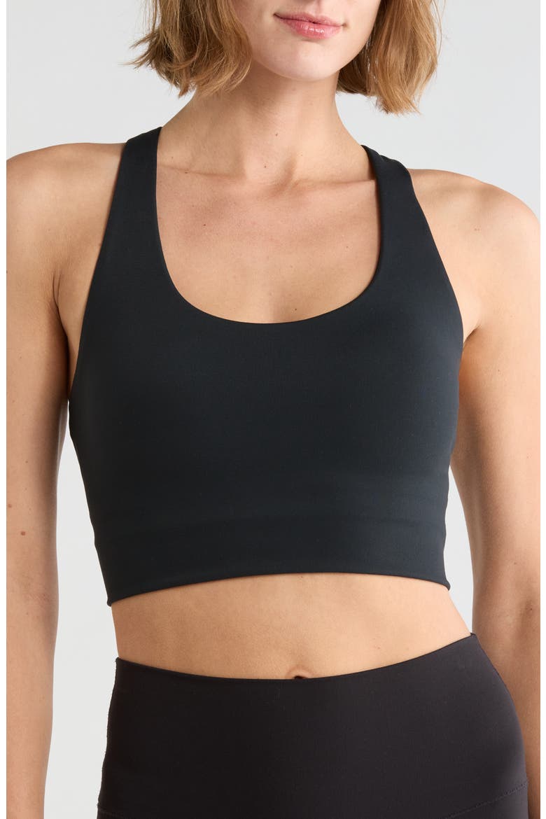 Rosalind Medium Impact Sports Bra, Main, color, BLACK