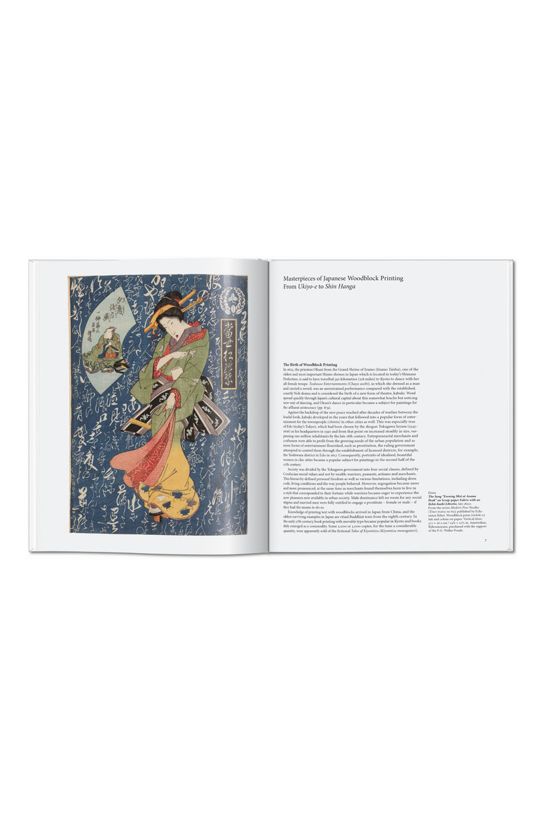 Japanese Woodblock Prints Book, Alternate, color, White