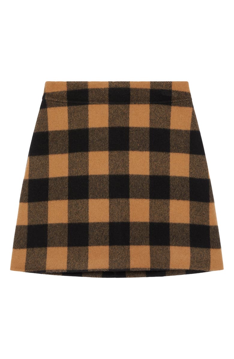 SANDRO Check Woven Skirt, Alternate, color, Multicolor