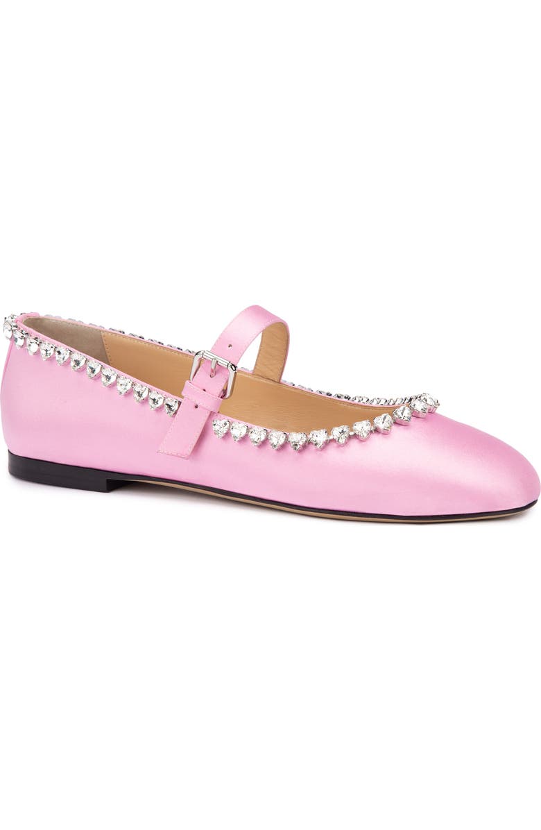 Mach & Mach Audrey Crystal Detail Ballerina Flat, Main, color,