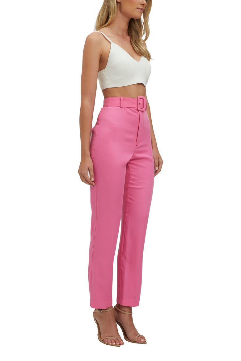 Therese Buckle Pants, Alternate, color, PINK POP