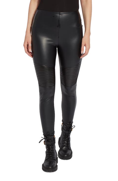 Tudor High Waist Faux Leather Leggings