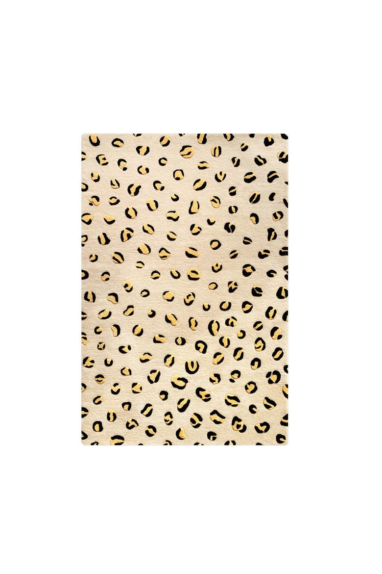 Leopard Rug, Main, color, Beige / Brown and Black Print