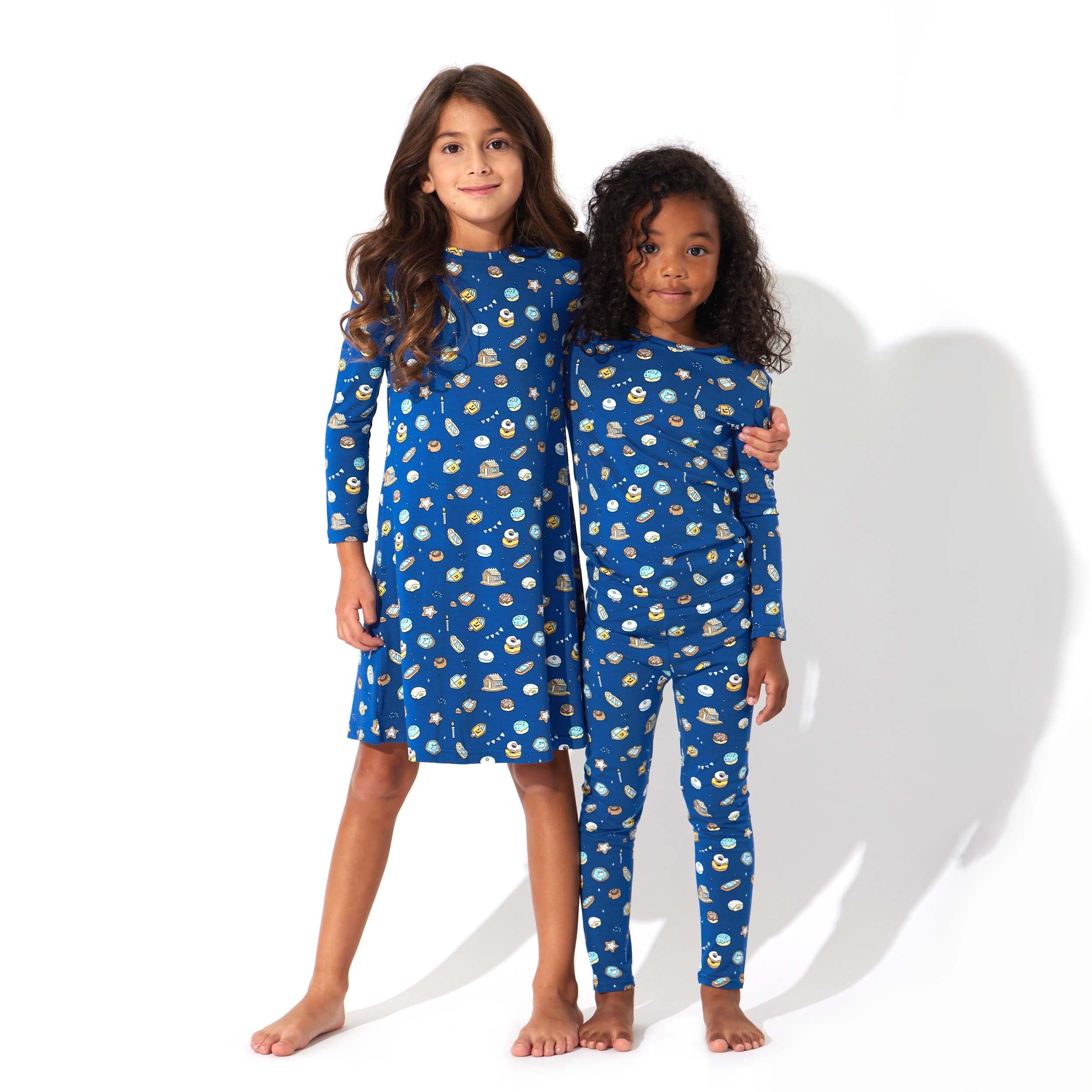 Bellabu Bear Kids' Hanukkah Cookies Long Sleeve Dress | Nordstrom