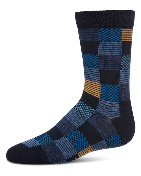 Checkerboard Crew Sock (Big Kid)