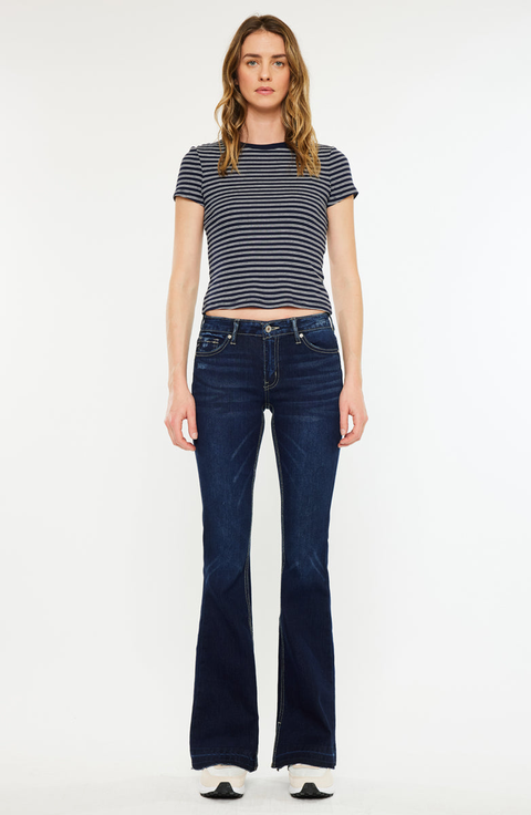 Heidi Mid Rise Flare Jeans