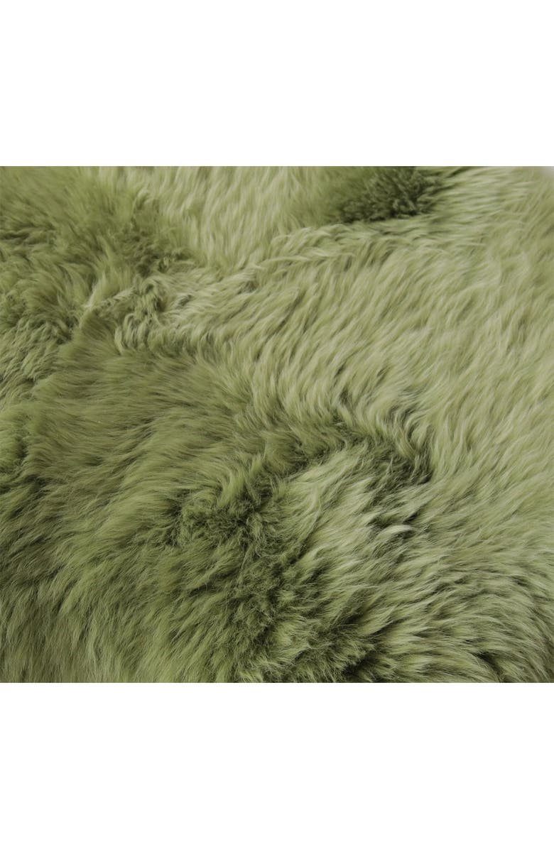 NATURAL Milan Genuine Sheepskin Shearling Rug - 2ft x 3ft - Lime, Alternate, color,