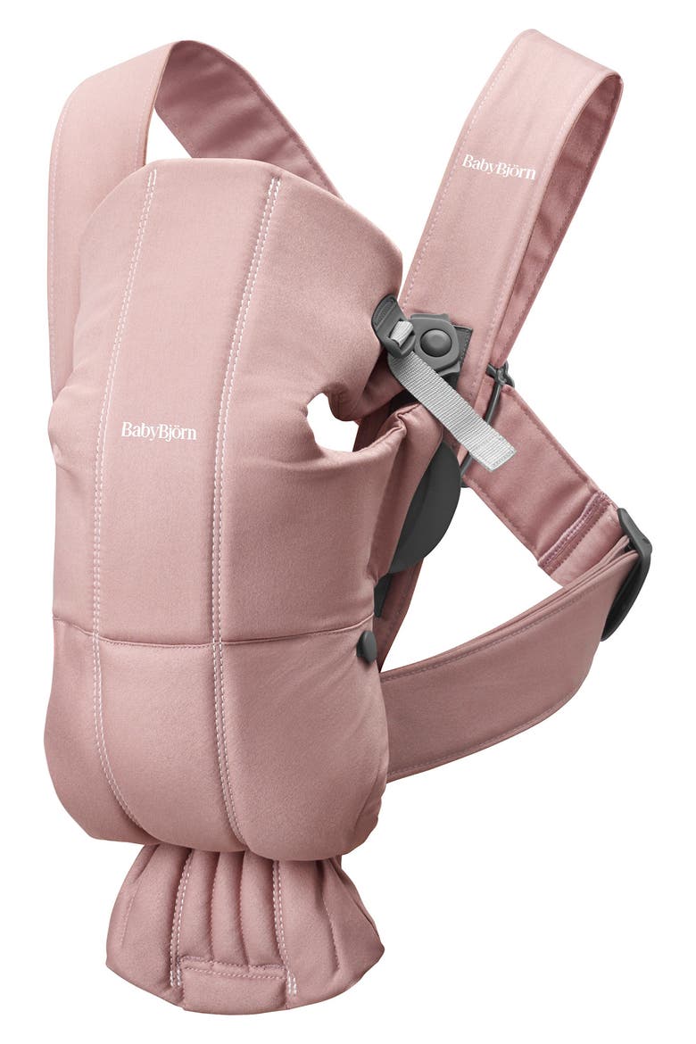 Woven Baby Carrier Mini, Main, color, DUSTY PINK