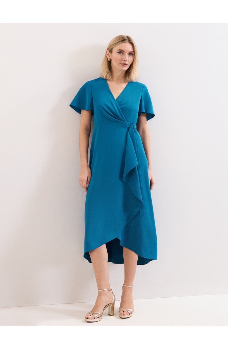 Phase Eight Julissa Wrap Midi Dress, Main, color, Blue