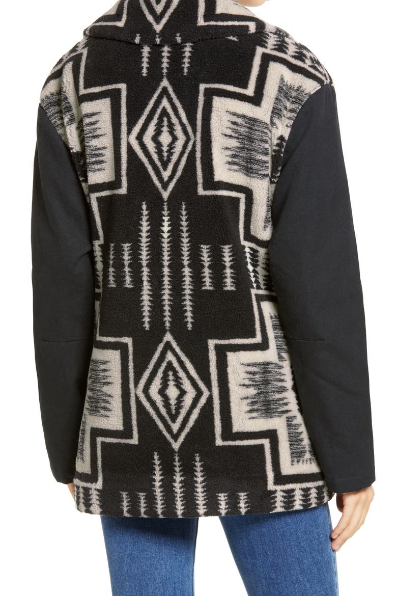 Pueblo Mixed Media Coat, Alternate, color, IVORY HARDING