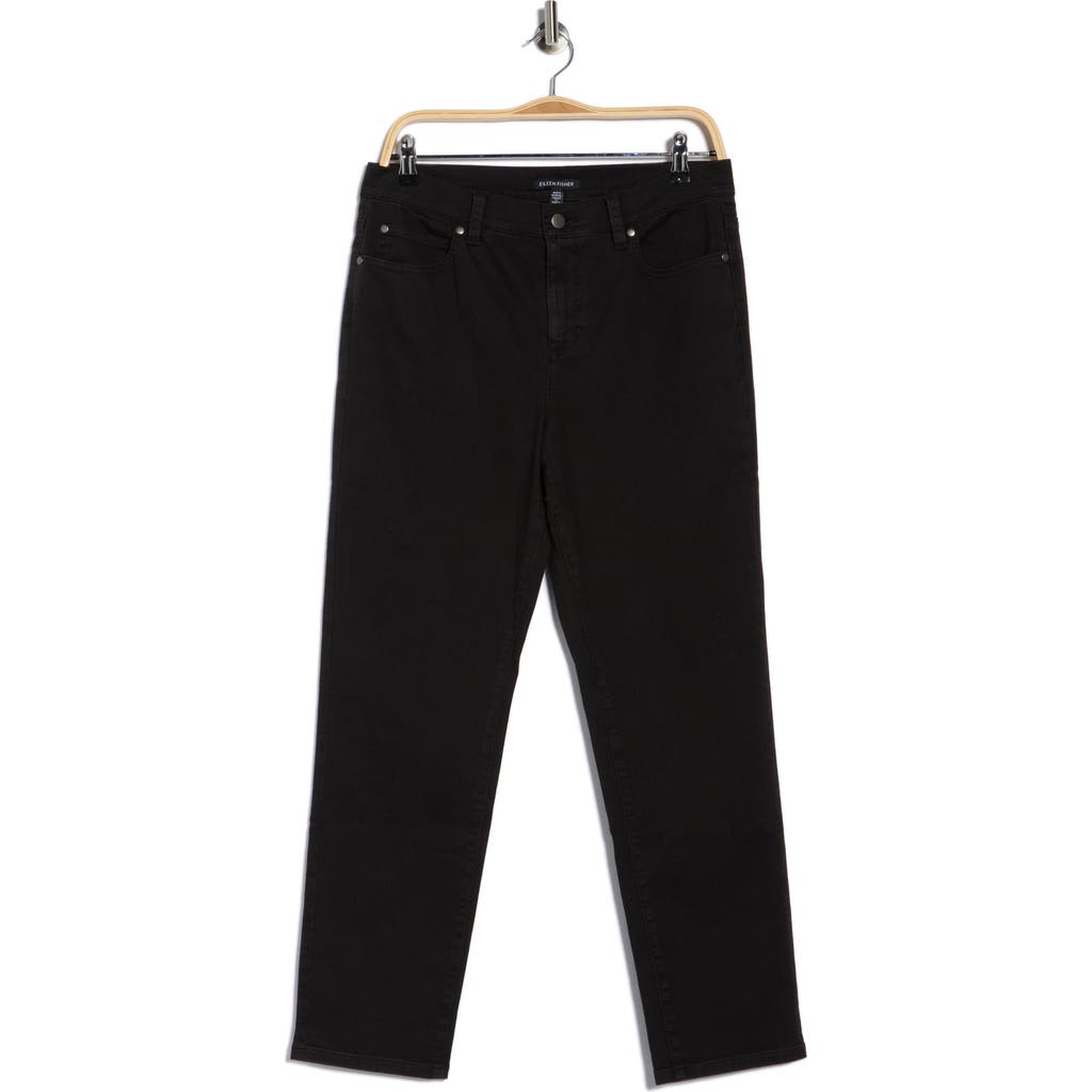Eileen Fisher High Waisted Ankle Slim Fit Jeans In Blue