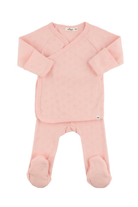 Hearts Pointelle Wrap Top Set (Baby)