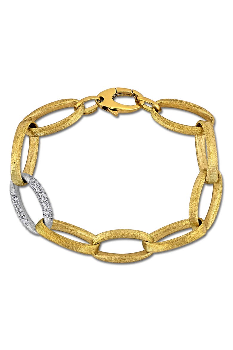 Diamond Link Chain Bracelet 14k Two-Tone, Main, color, 14k Gold
