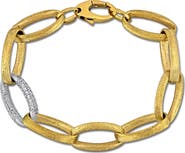 Julianna B. Diamond Link Chain Bracelet 14k Two-Tone