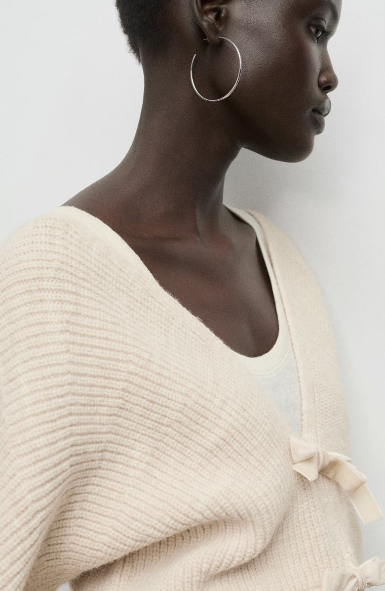 MANGO V-Neck Cardigan, Alternate, color, Beige