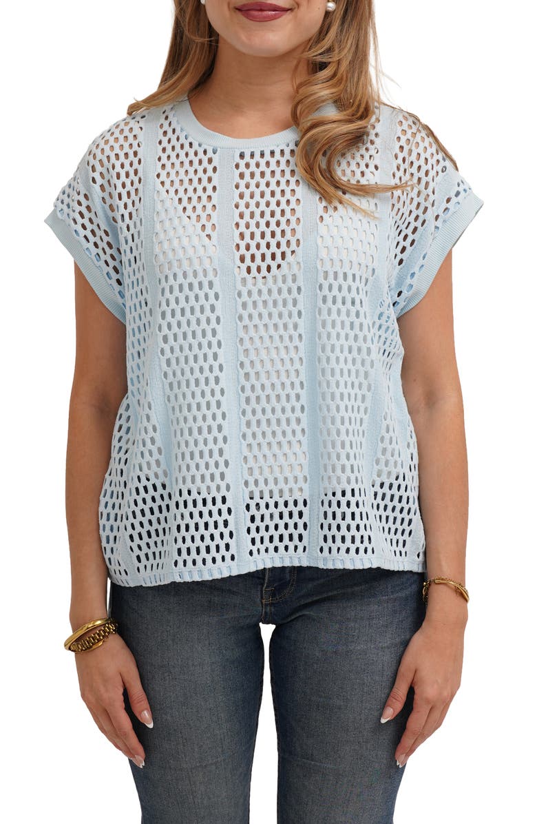 CYRUS Crewneck Dolman Top, Main, color, Sky Blue