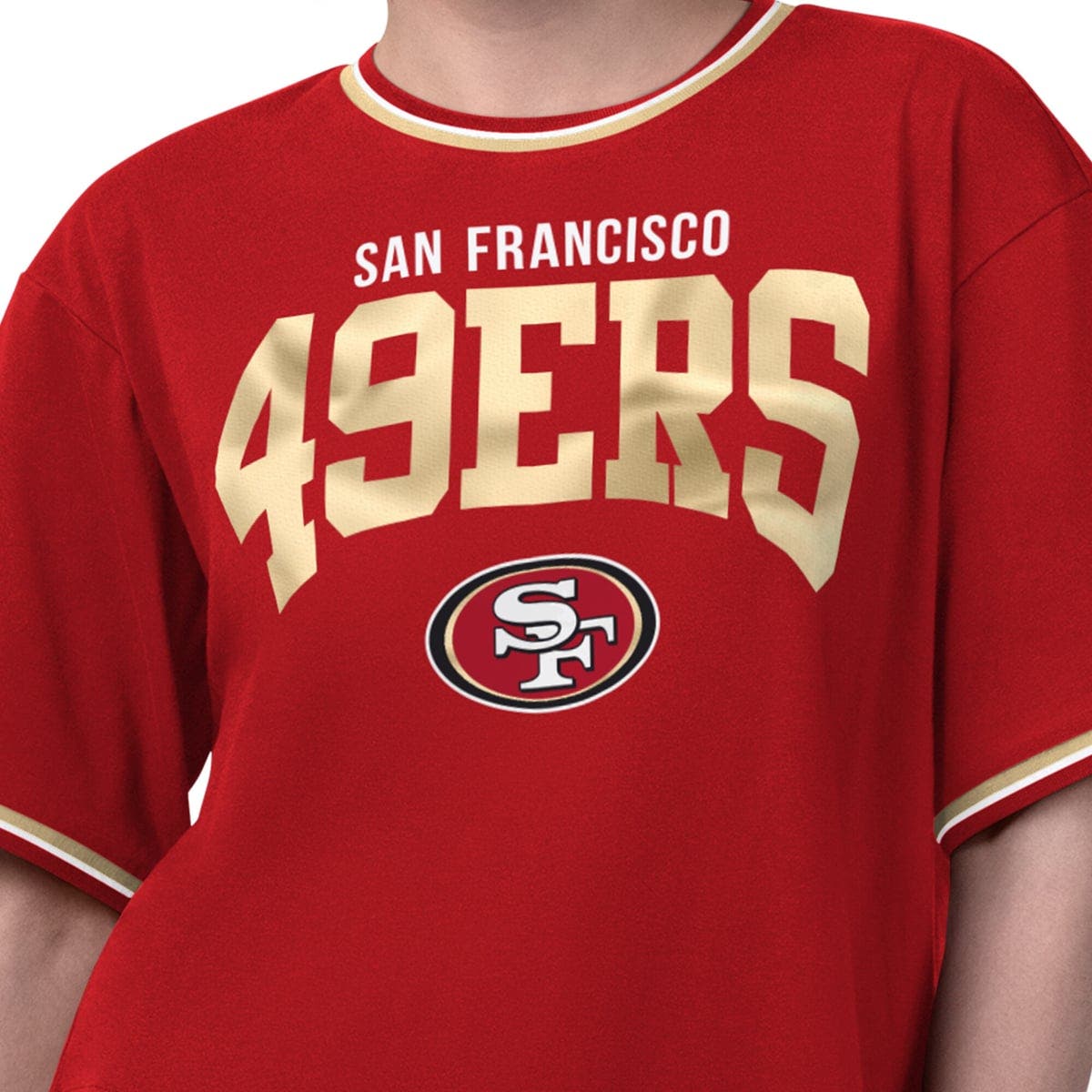 STARTER Women's Starter Scarlet San Francisco 49ers Ace Cropped T-Shirt ...