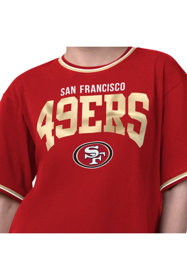 Women's Starter  Scarlet San Francisco 49ers Ace Cropped T-Shirt, Alternate, color, Scarlet