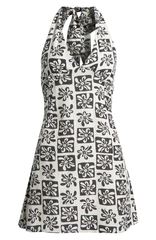 Billabong Sunny Sometimes Halter Minidress In Black