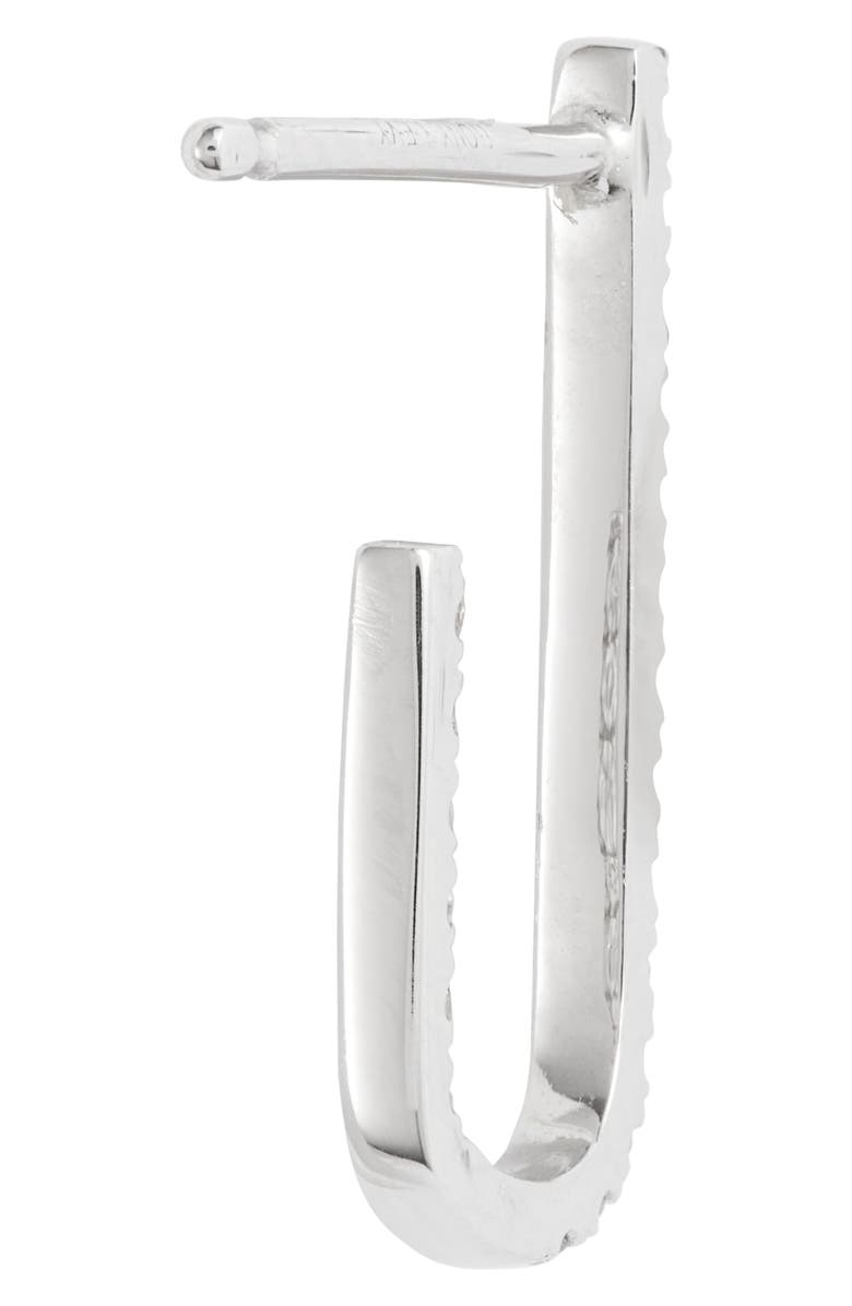 Bony Levy Small Diamond J-Hoop Earrings, Alternate, color,