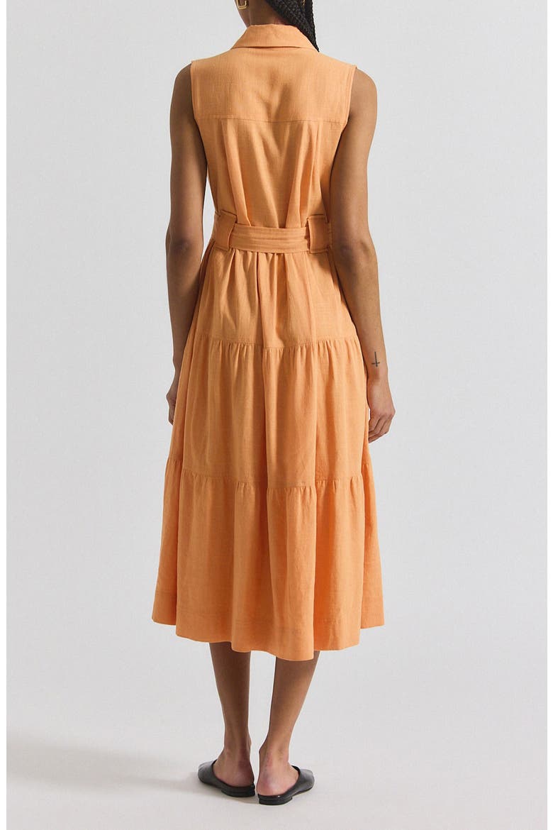 Florence Sleeveless Shirtdress, Alternate, color, PAPAYA