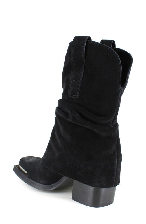 Zigi Western Boot In Black Suede