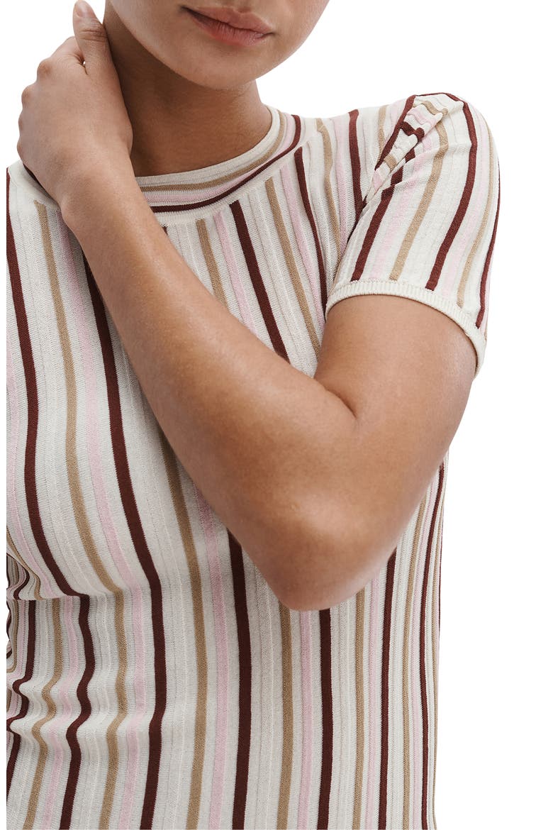 Victoria Stripe Rib Knit Top, Alternate, color, PINK MULTI