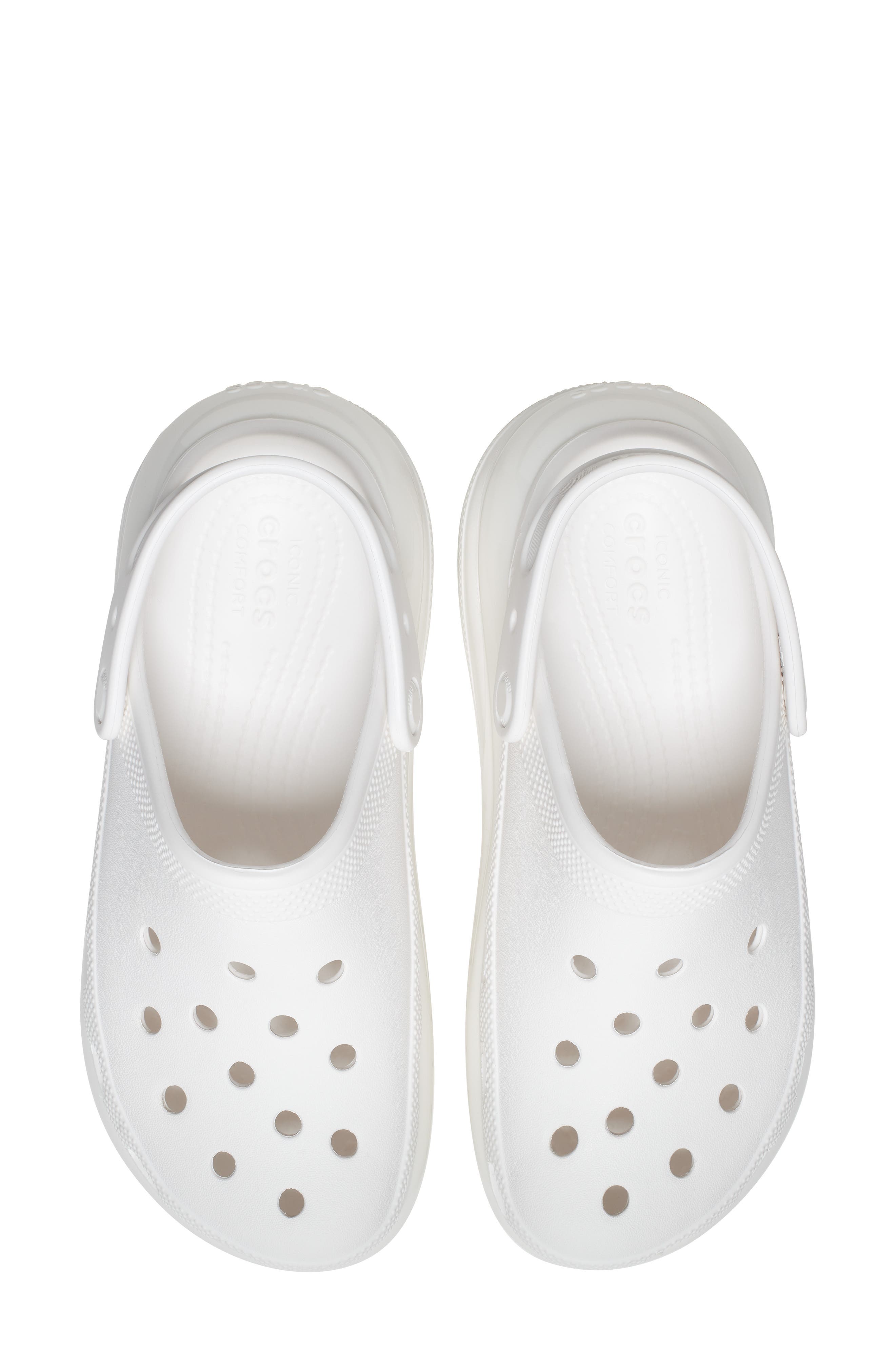 Classic Mega Crush Platform Clog, Alternate, color, WHITE