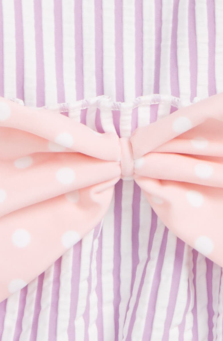 RuffleButts Lilac Peplum One-Piece Swimsuit, Alternate, color, 