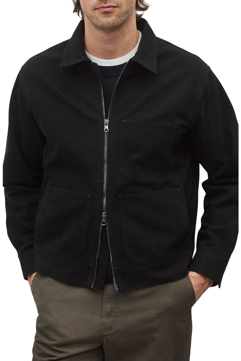 Cotton Canvas Grounds Jacket, Main, color, BLACK