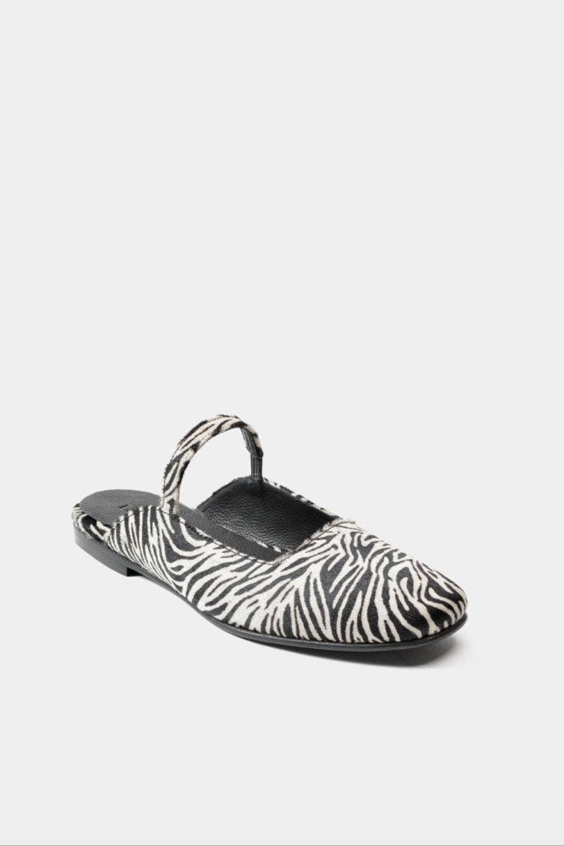 Dante Leather Ballerinas Mara Zebra, Main, color, Zebra