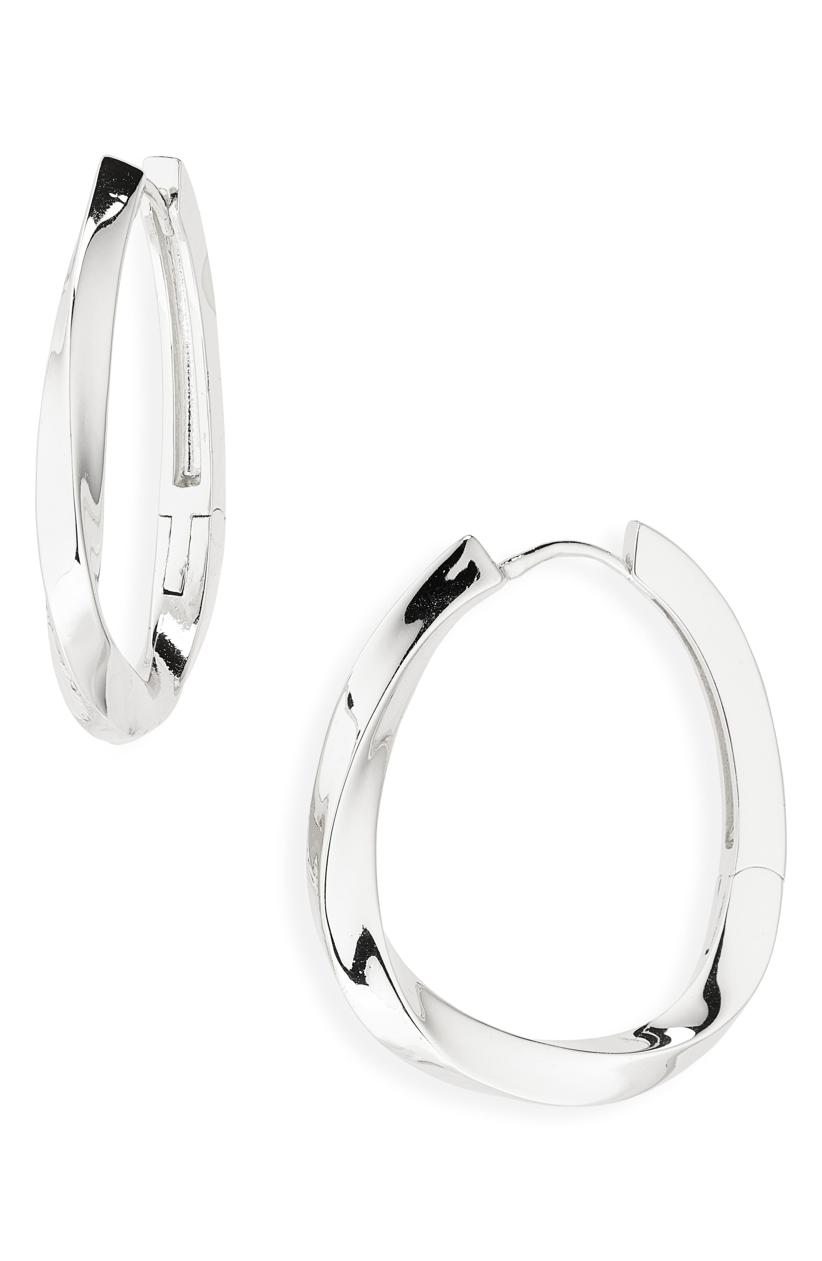 Demi-Fine Twist Hoop Earrings