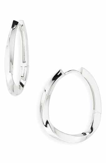 Demi-Fine Twist Hoop Earrings