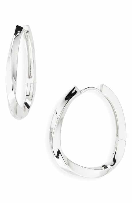 Demi-Fine Twist Hoop Earrings