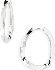 NORDSTROM RACK Demi-Fine Twist Hoop Earrings