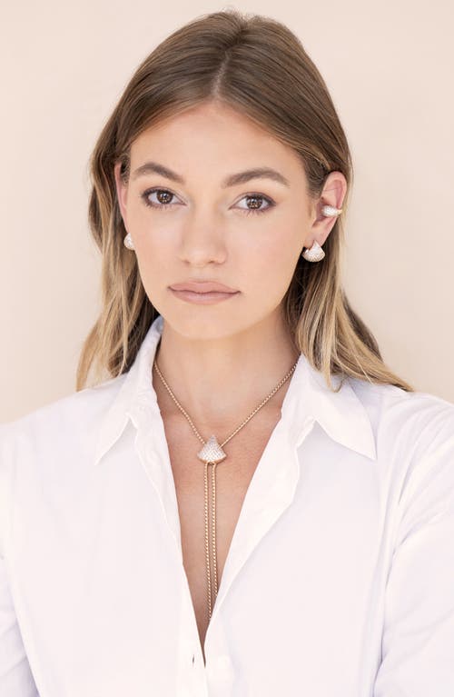 Ettika Pavé Cubic Zirconia Teardrop Ear Cuff In Gold