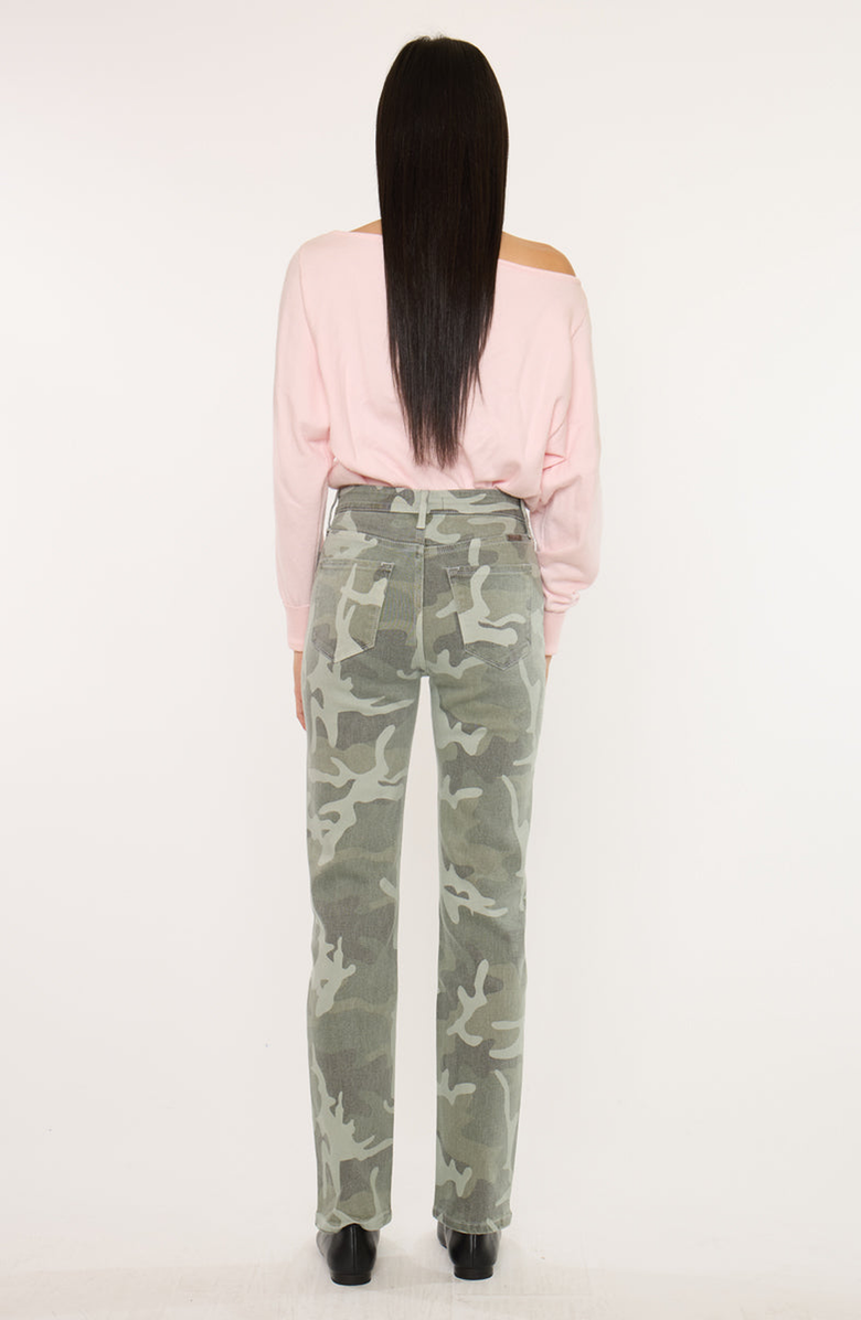 KanCan Allie High Rise Straight Fit Jeans, Alternate, color, Camo