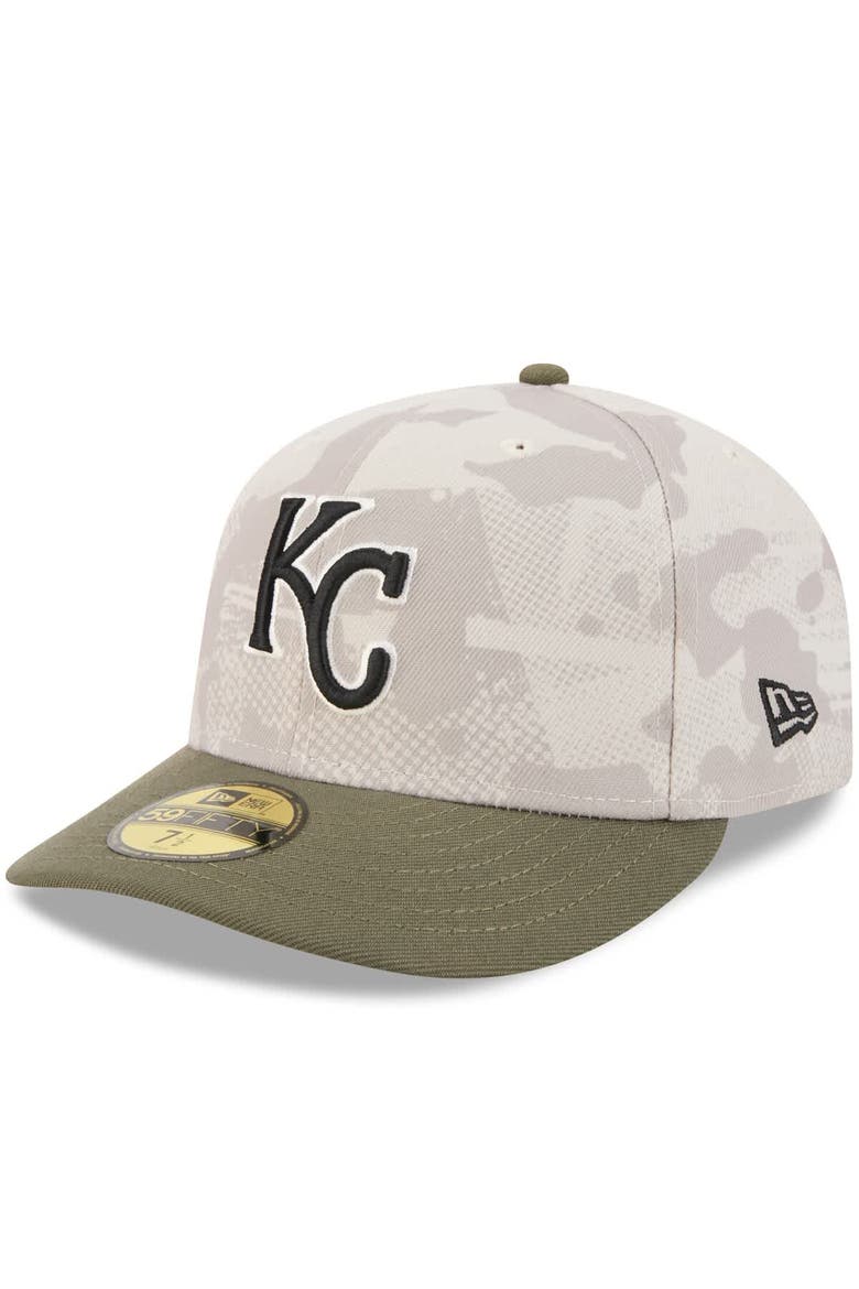 Men's New Era Light Beige/Olive Kansas City Royals 2025 Armed Forces Day 59FIFTY Fitted Hat, Alternate, color, Light Beige