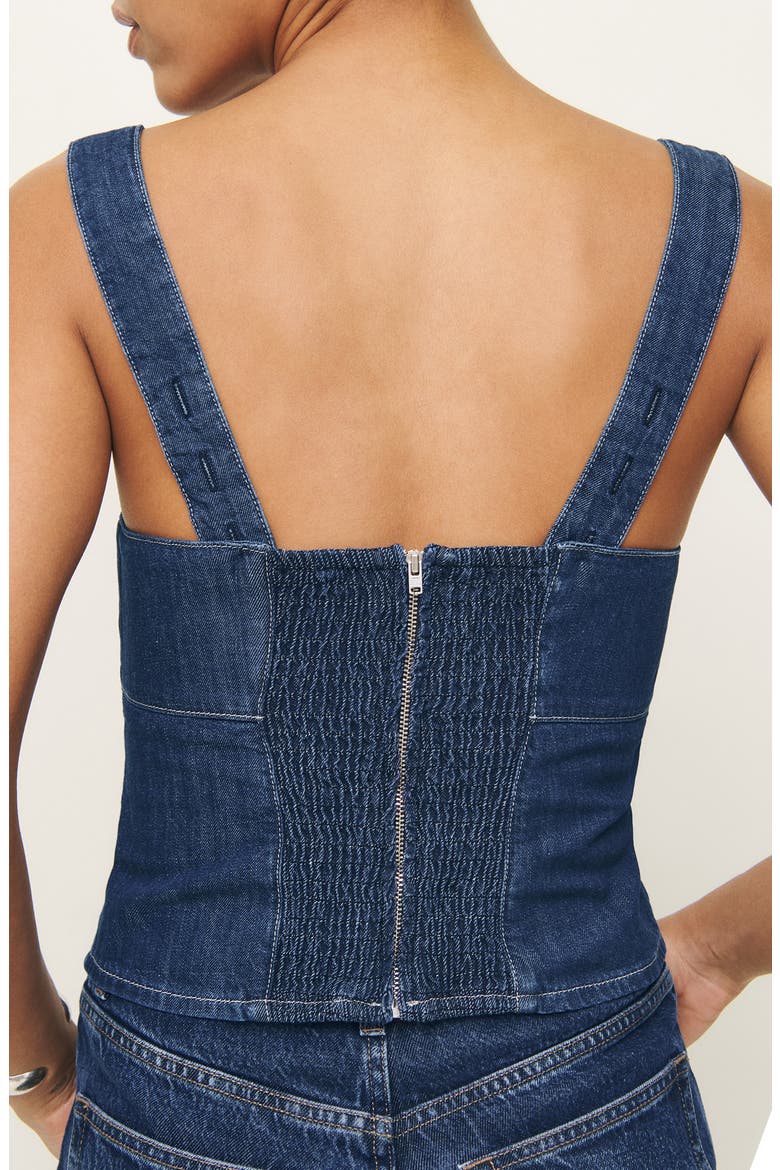 Tagliatelle Sleeveless Denim Shirt, Alternate, color, ELLIS