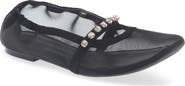 Stuart Weitzman Goldie Crystal Strap Ballet Flat
