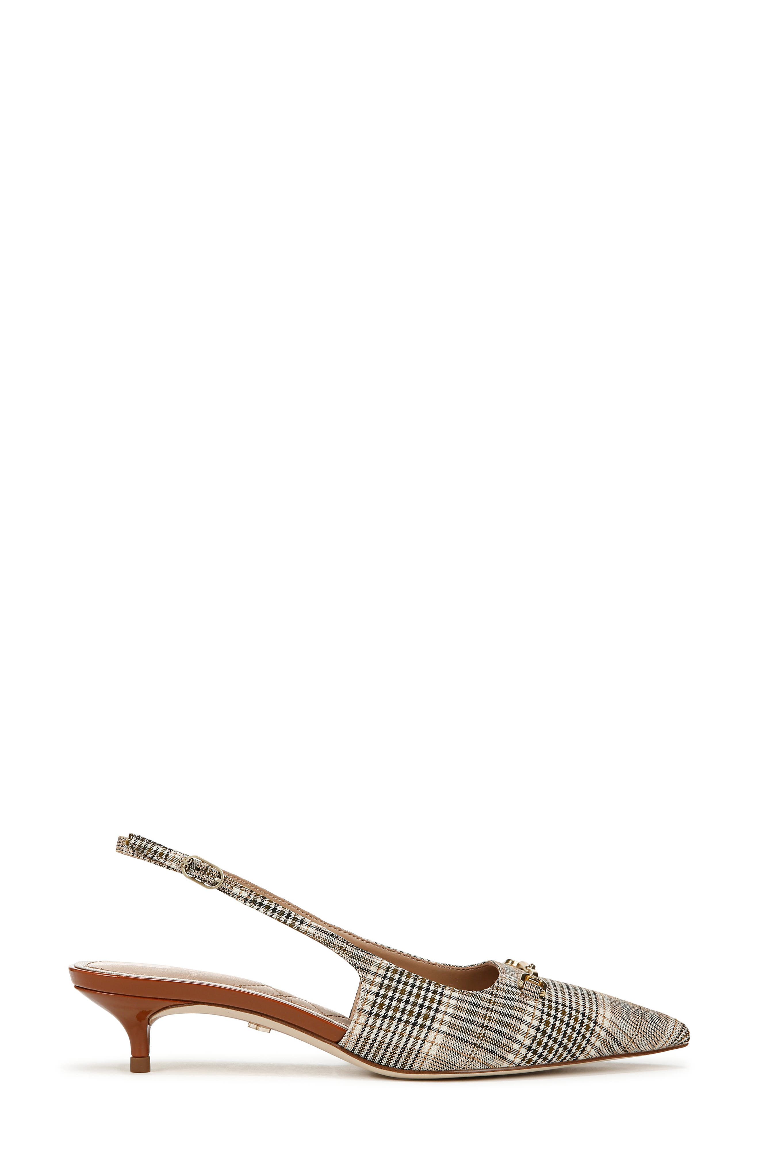 Farrah Kitten Heel Pointed Toe Slingback Pump, Alternate, color, OAT