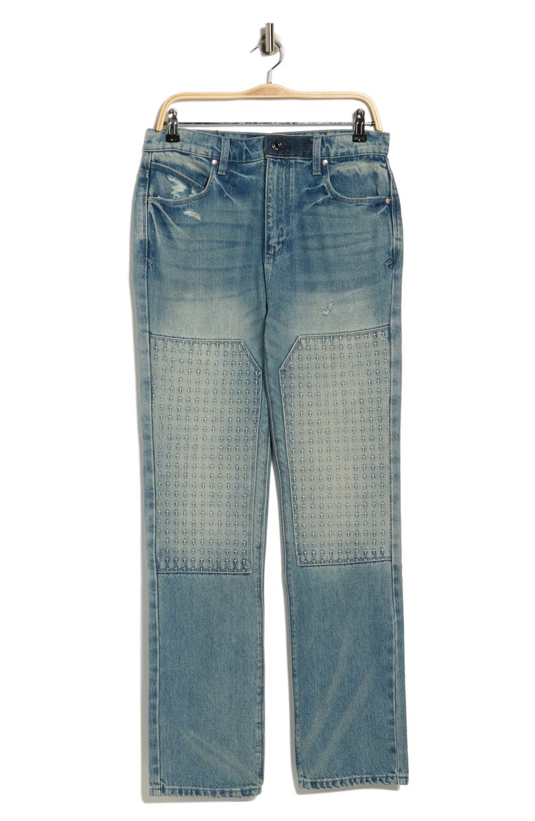 RtA Ricardo Slim Jeans, Main, color, Blue Steel 3D Cross