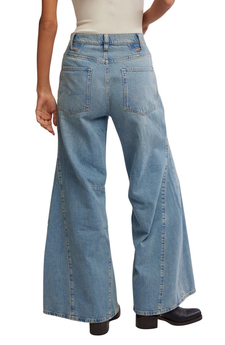 Free People Eden High Waist Slouchy Flare Jeans, Alternate, color, Fast Forward